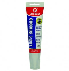 Red Devil 100% Silicone Sealant Squeeze Tube (Clear) 2.8 oz (2.8 Oz, Clear)