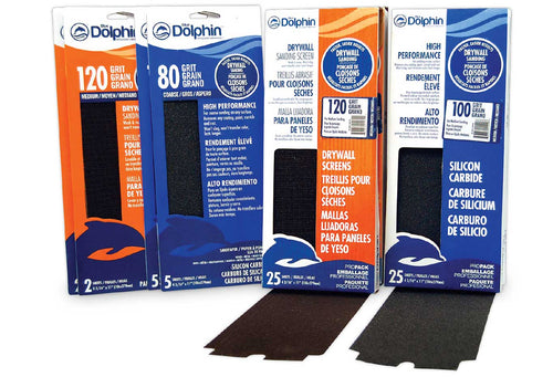 Blue Dolphin Silicon Carbide Drywall Screens 4 3/16 in. x 11 in. 150 Grit 25 Pack