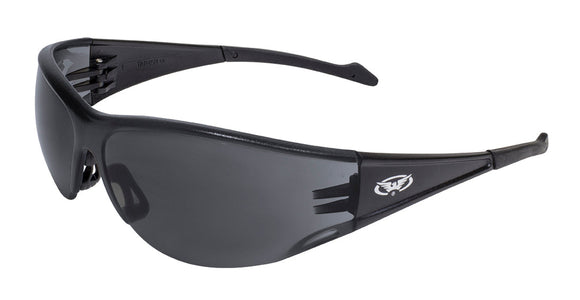 Global Vision Full Throttle Motorcycle Safety Sunglasses Black Frame