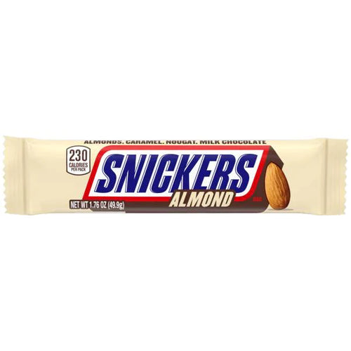 Snickers Almond Singles Chocolate Candy Bars, 1.76 oz